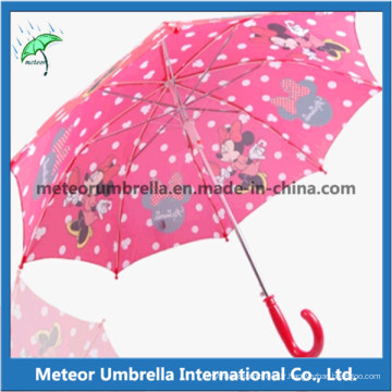 19 pouces Straight Automatic Open Printing Cute Children Umbrella